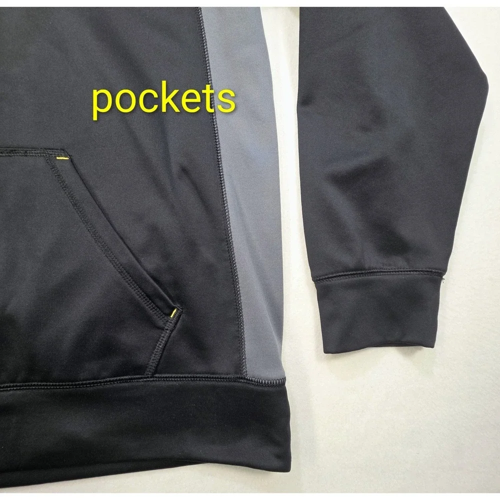 Nike Hoodie Mens‎ L Black Spellout Therma Fit Pullover Sweatshirt LIMITED USE